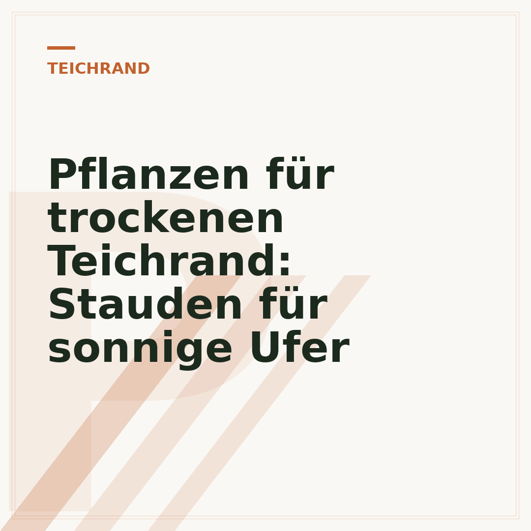 Pflanzen für trockenen Teichrand: Stauden für sonnige Ufer