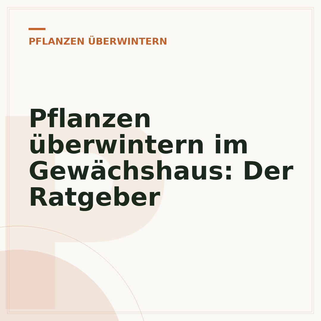 Pflanzen überwintern im Gewächshaus: Der Ratgeber