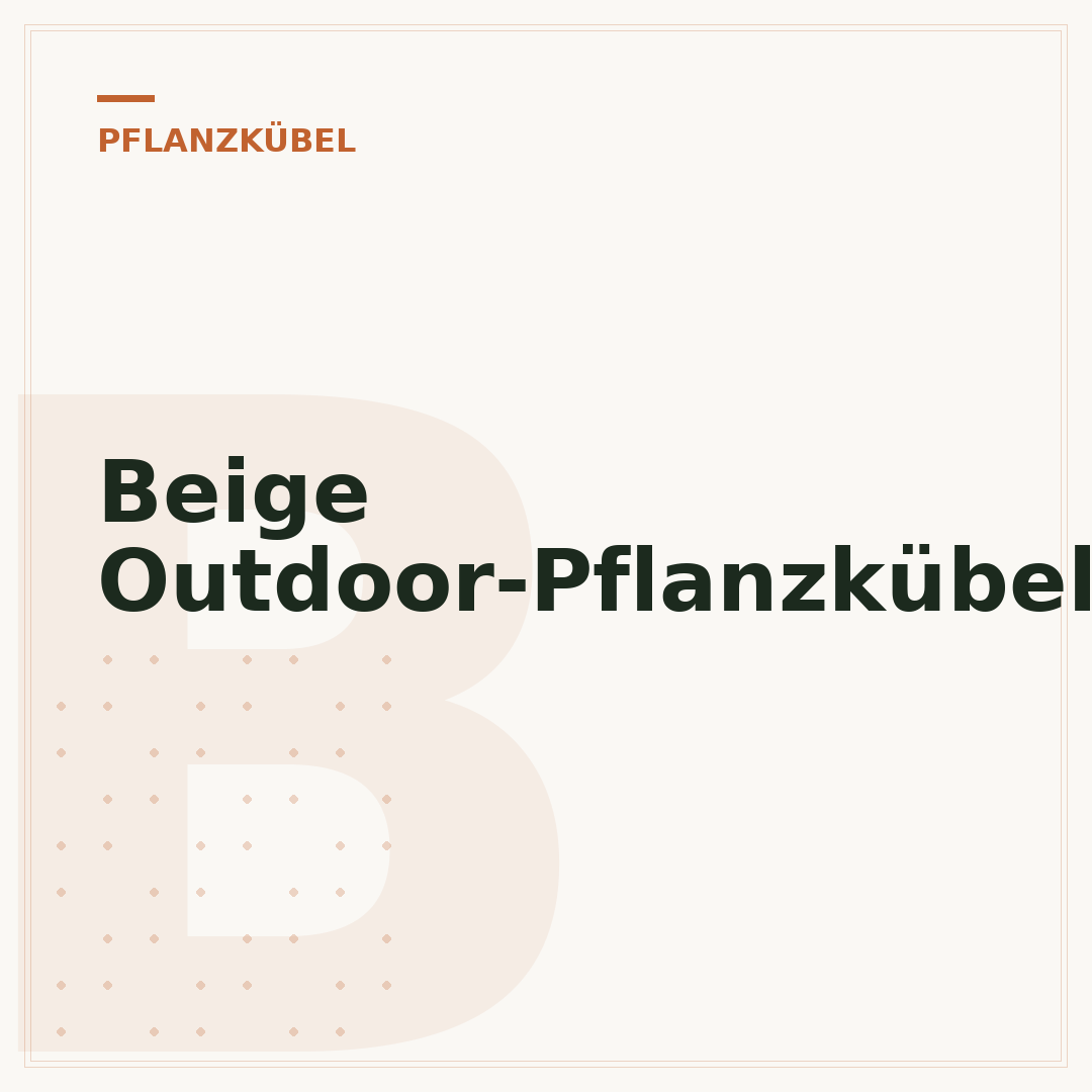 Beige Outdoor-Pflanzkübel