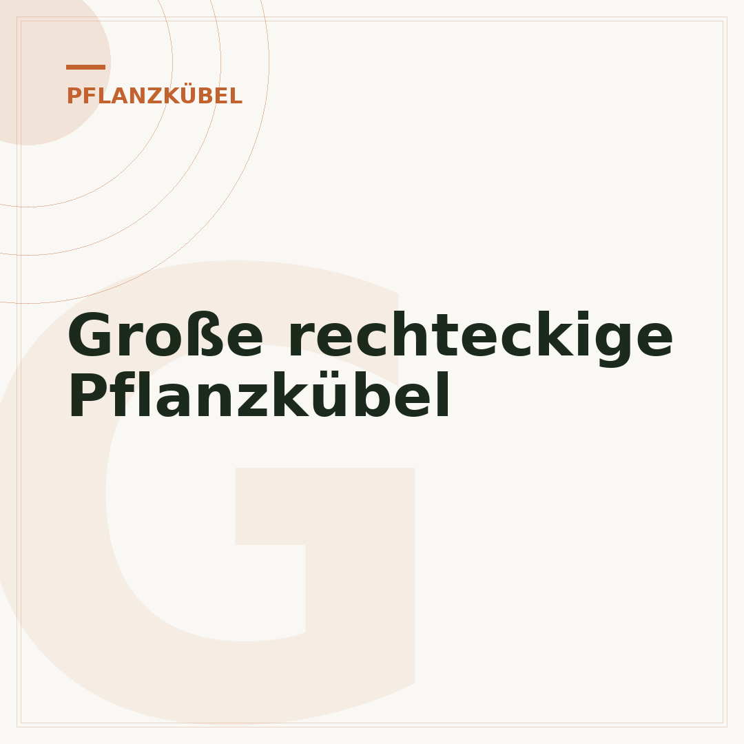 Große rechteckige Pflanzkübel