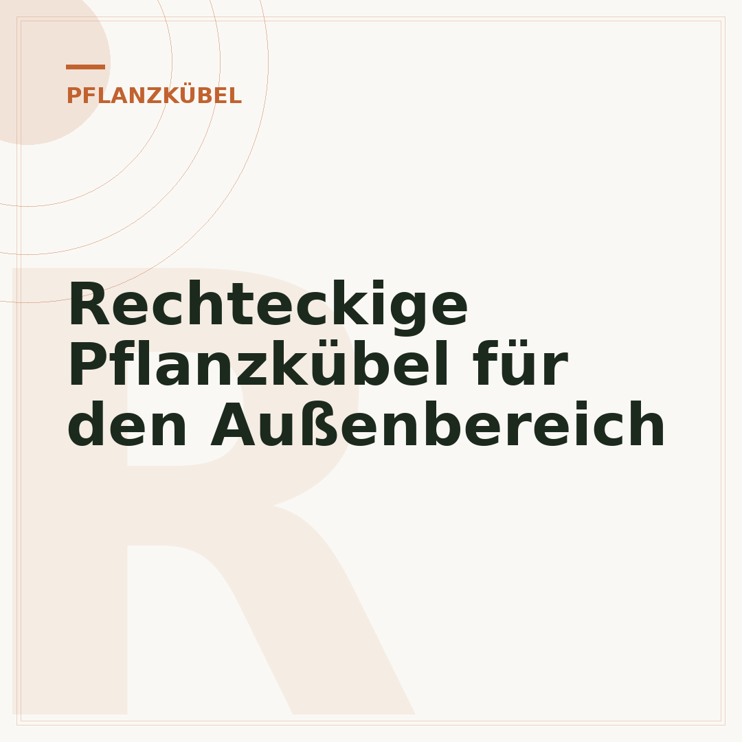 Rechteckige Pflanzkübel für den Außenbereich