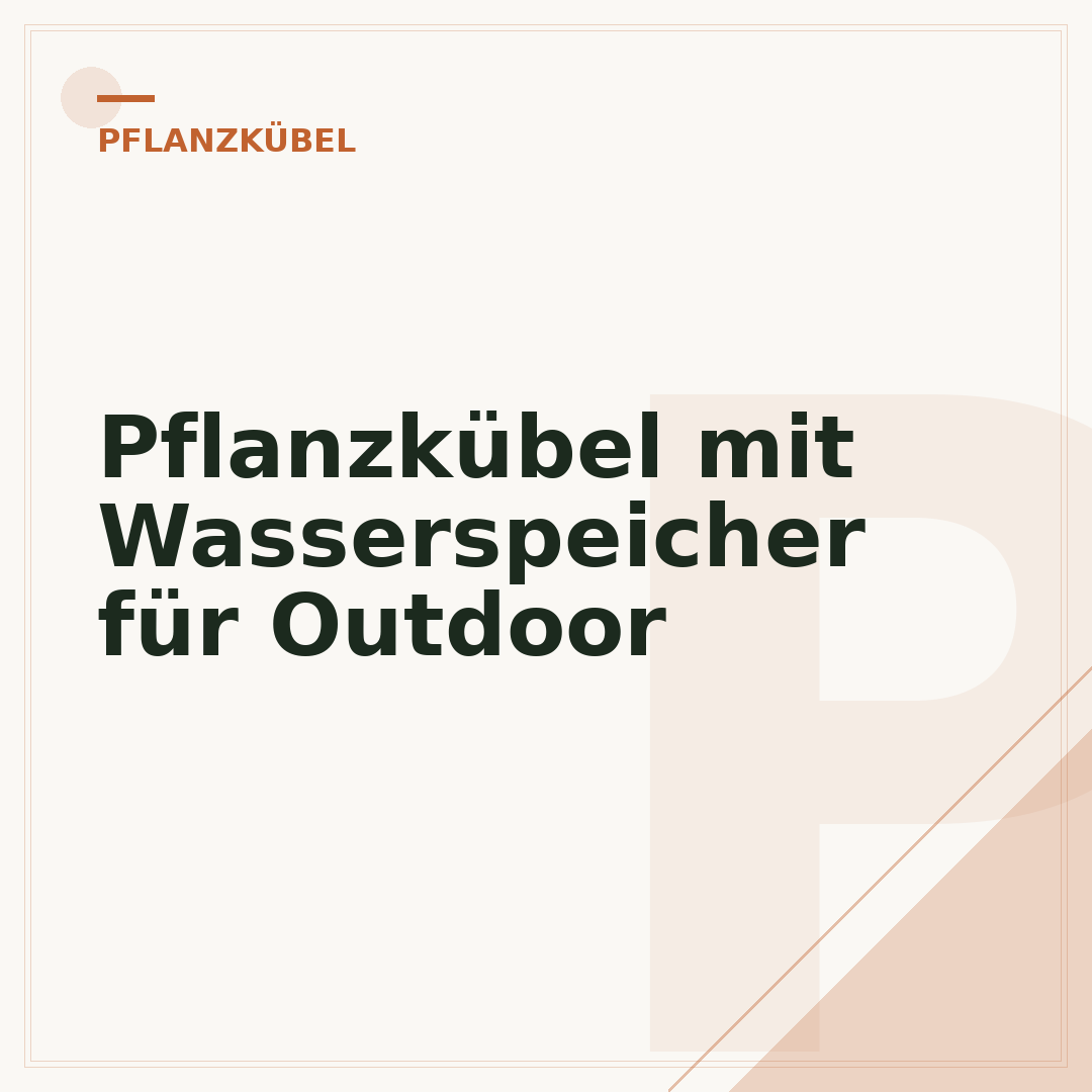 Pflanzkübel mit Wasserspeicher für Outdoor