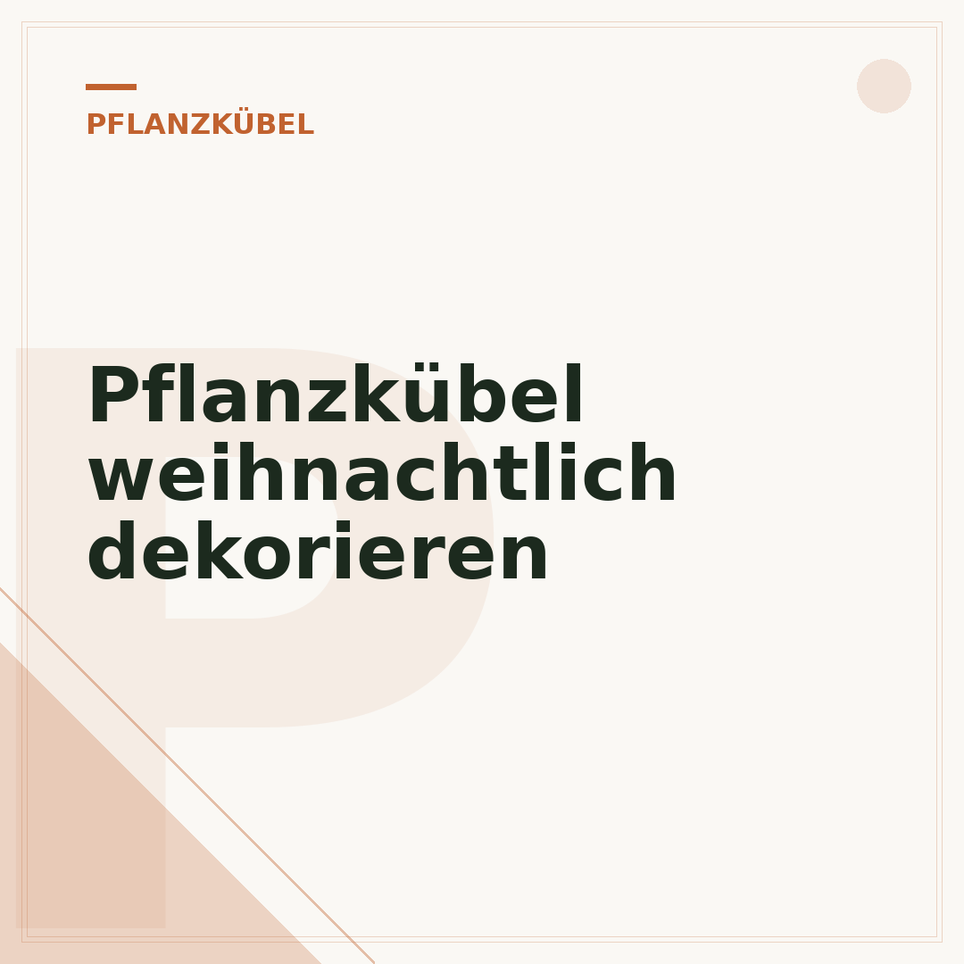 Pflanzkübel weihnachtlich dekorieren