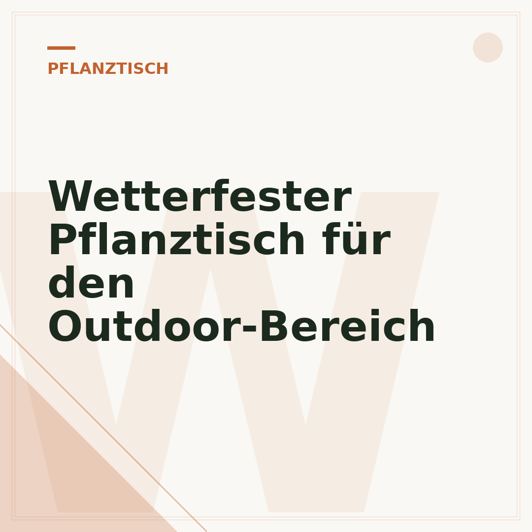 Wetterfester Pflanztisch für den Outdoor-Bereich