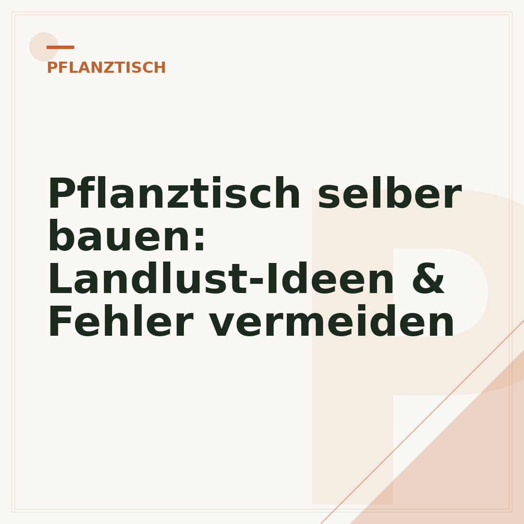 Pflanztisch selber bauen: Landlust-Ideen & Fehler vermeiden