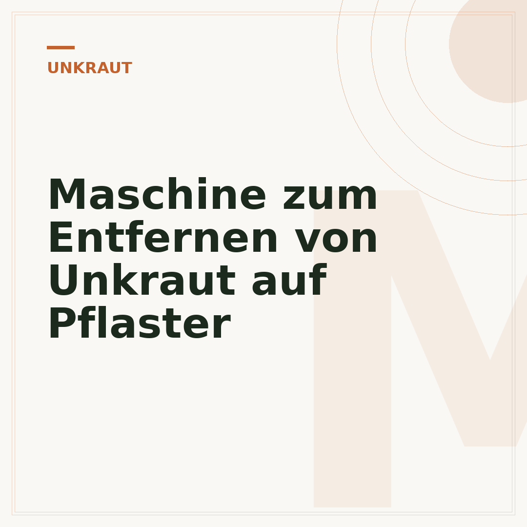 Maschine zum Entfernen von Unkraut auf Pflaster