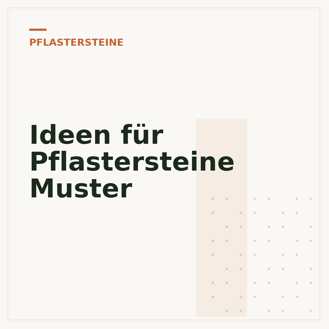 Ideen für Pflastersteine Muster