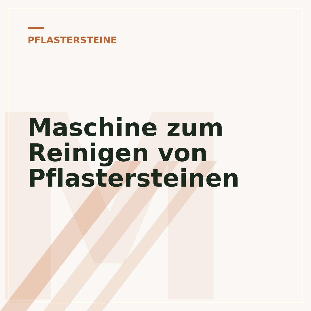 Maschine zum Reinigen von Pflastersteinen