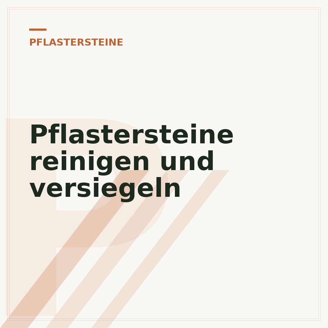 Pflastersteine reinigen und versiegeln