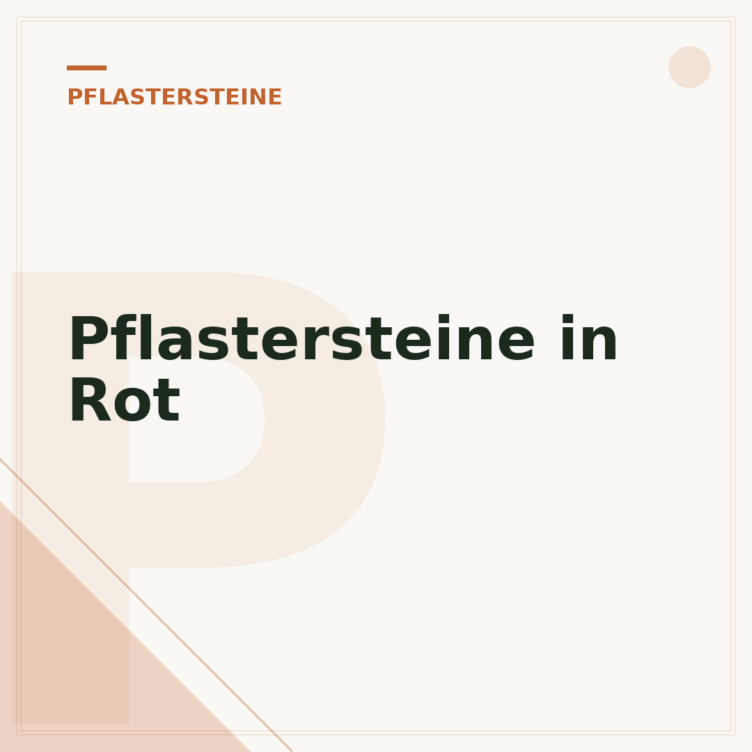 Pflastersteine in Rot
