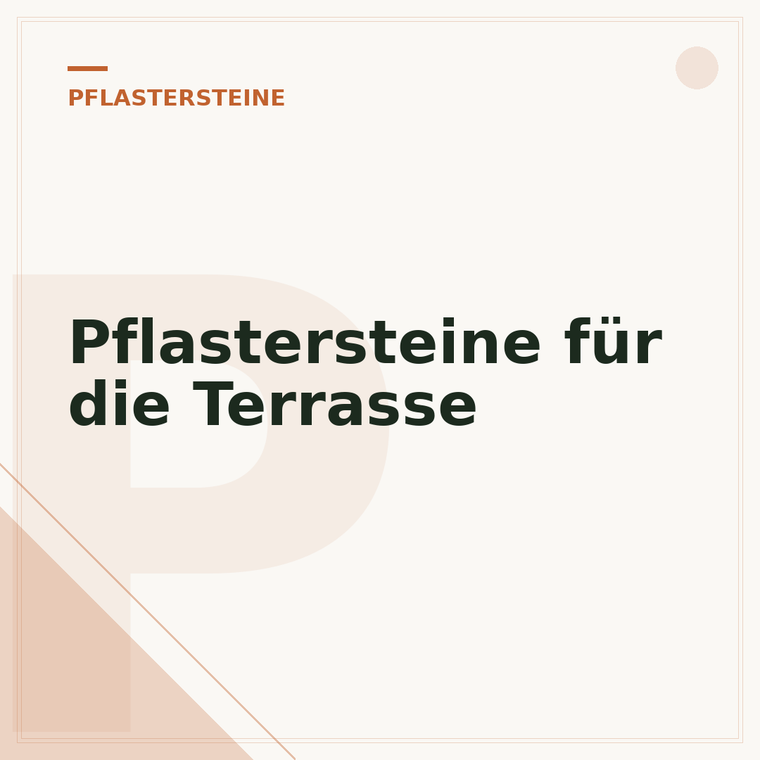 Pflastersteine für die Terrasse