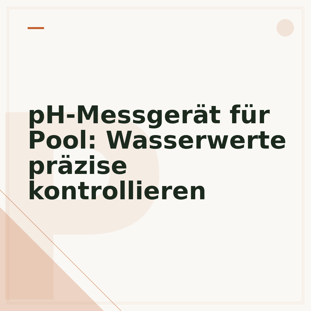 pH-Messgerät für Pool: Wasserwerte präzise kontrollieren