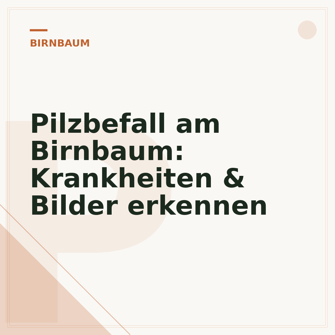 Pilzbefall am Birnbaum: Krankheiten & Bilder erkennen