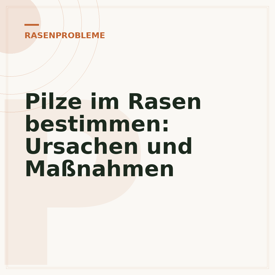 Pilze im Rasen bestimmen: Ursachen und Maßnahmen