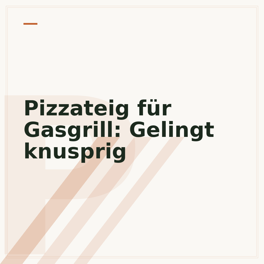 Pizzateig für Gasgrill: Gelingt knusprig