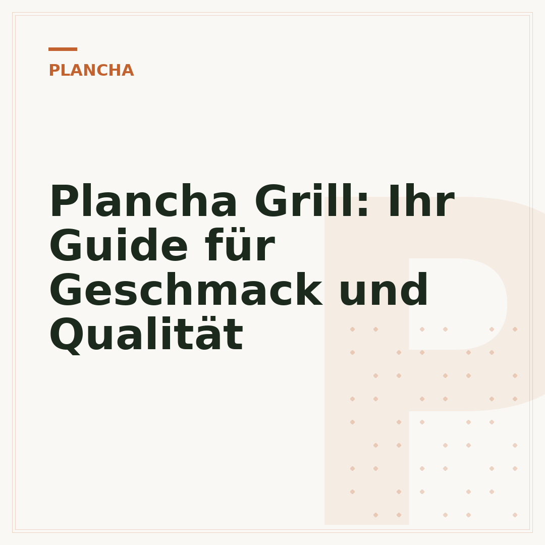 Plancha Grill: Ihr Guide für Geschmack und Qualität