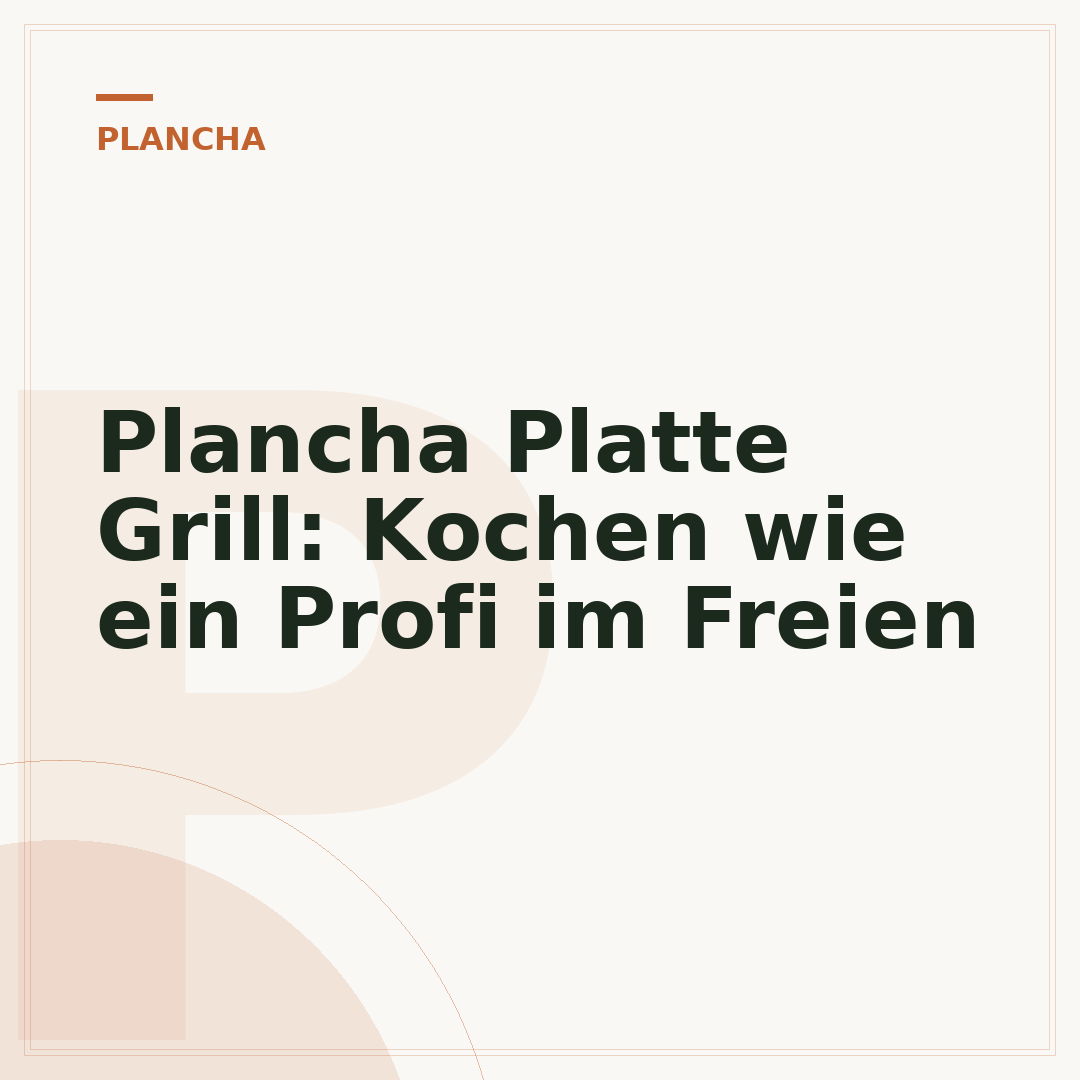 Plancha Platte Grill: Kochen wie ein Profi im Freien