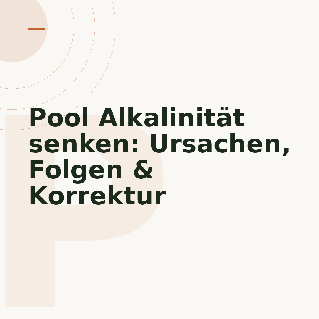 Pool Alkalinität senken: Ursachen, Folgen & Korrektur