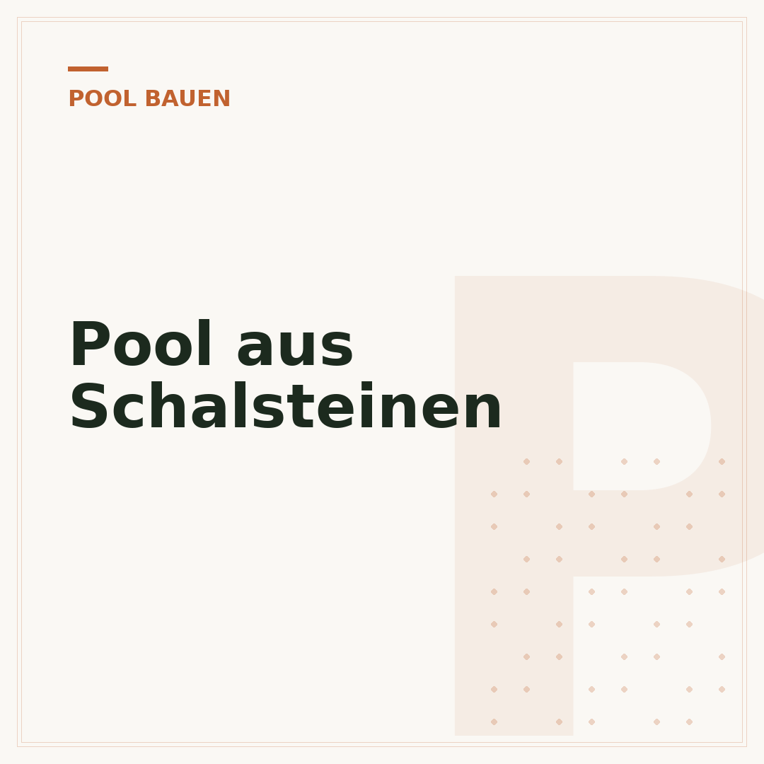 Pool aus Schalsteinen
