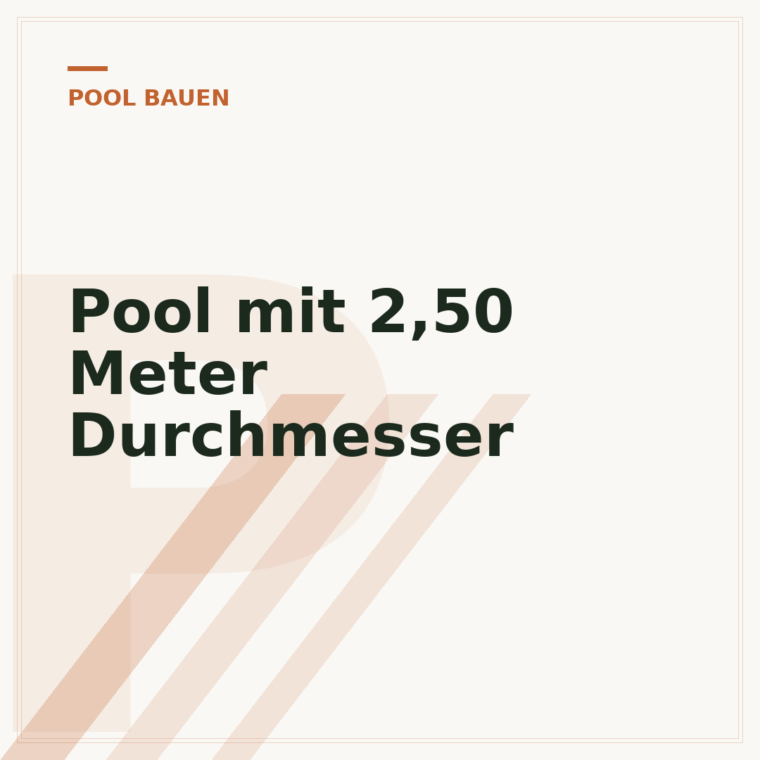 Pool mit 2,50 Meter Durchmesser