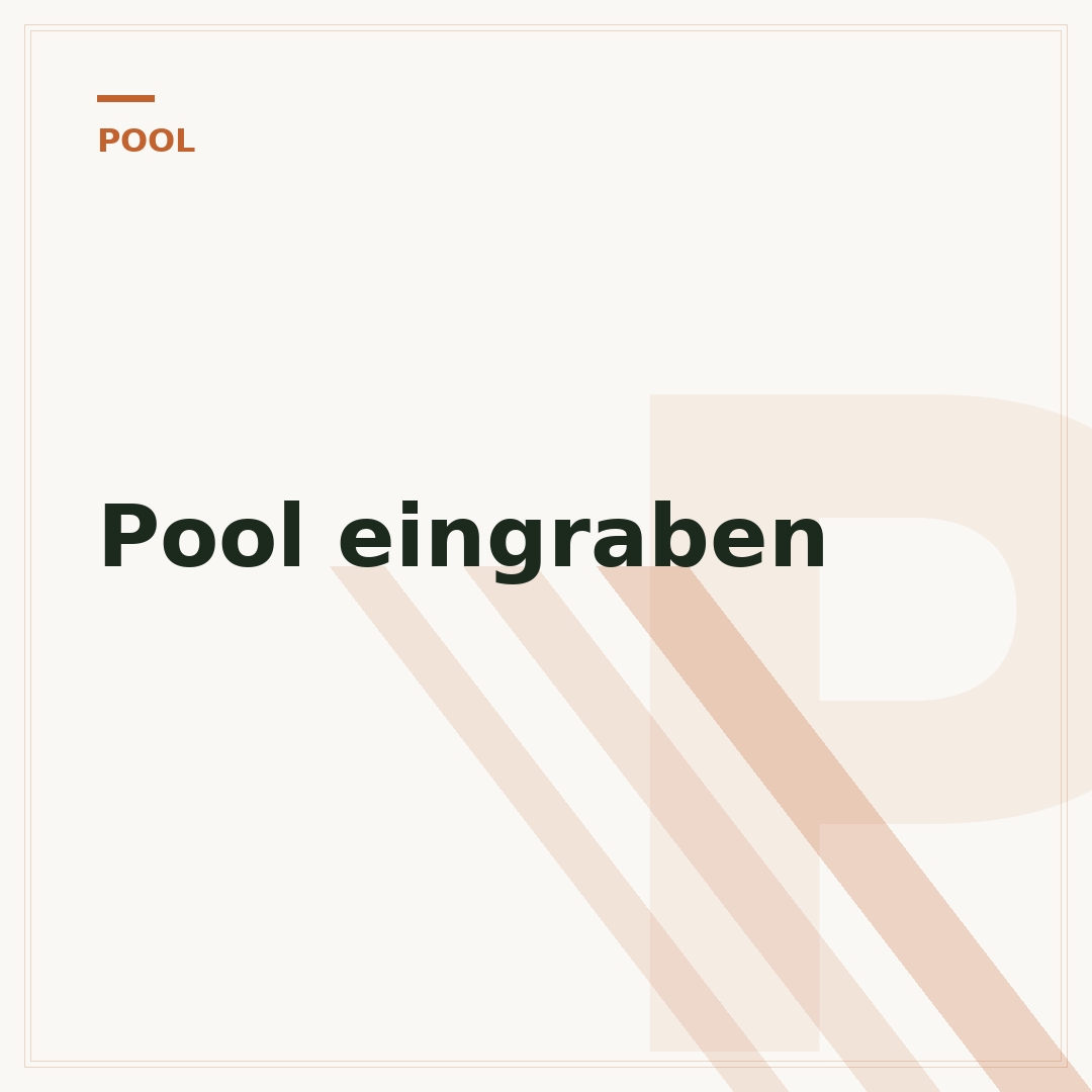Pool eingraben