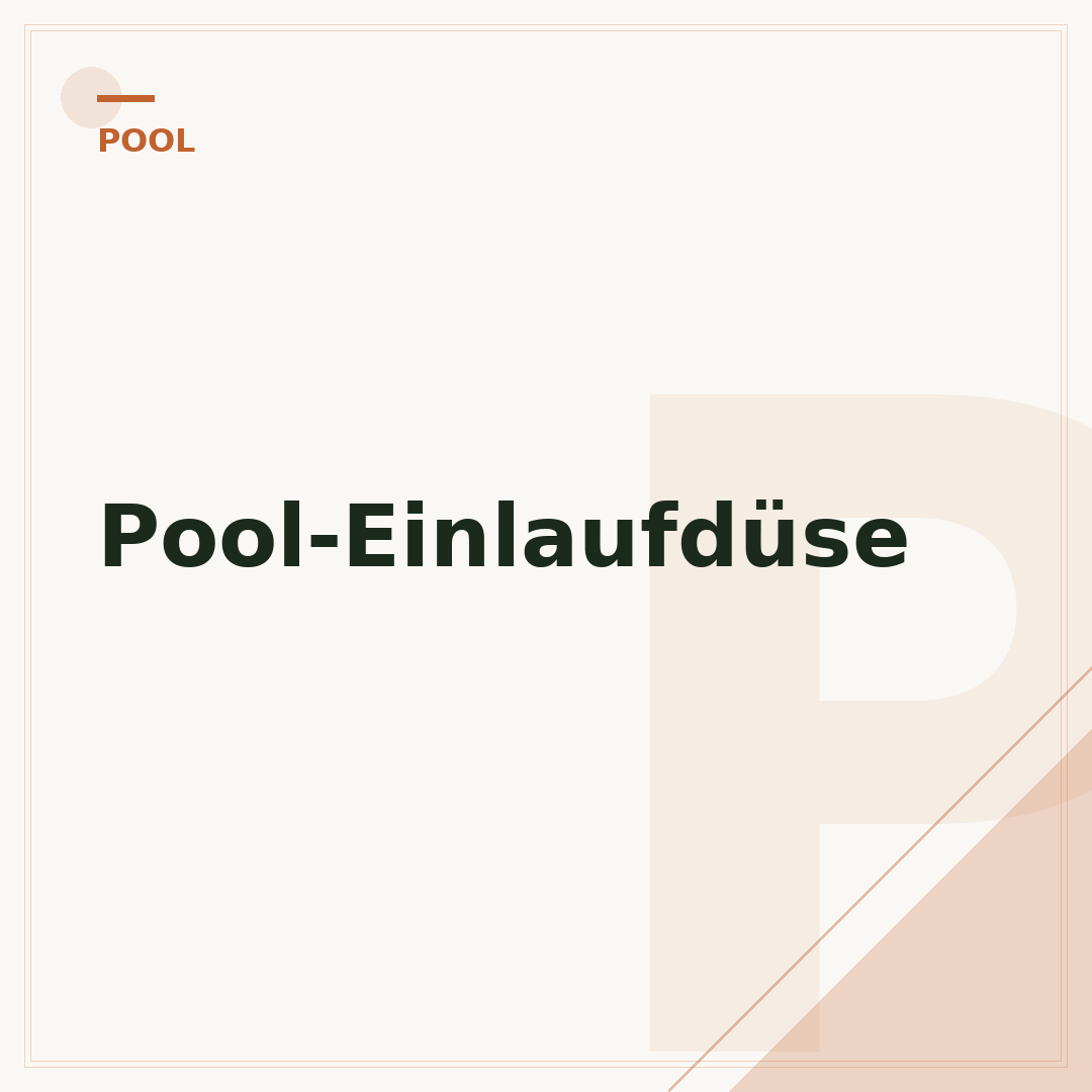 Pool-Einlaufdüse