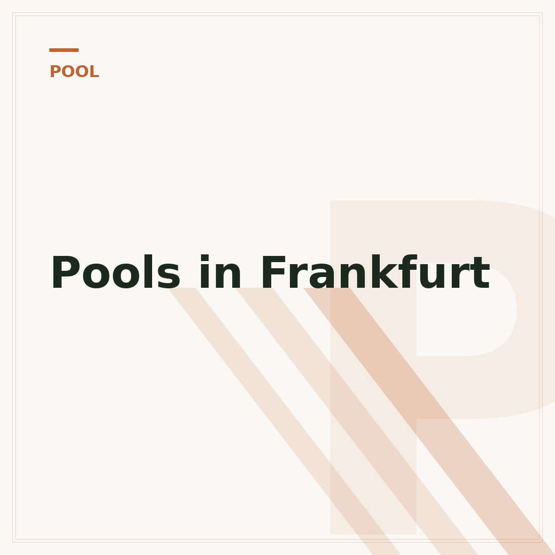Pools in Frankfurt