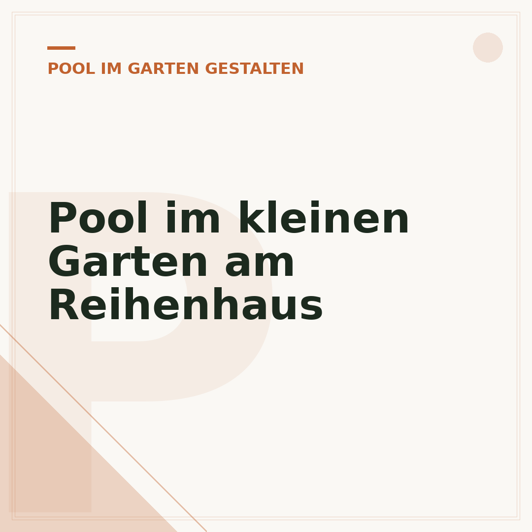 Pool im kleinen Garten am Reihenhaus
