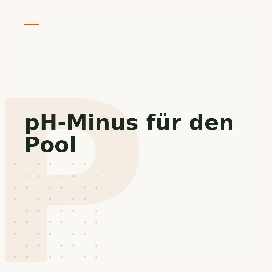 pH-Minus für den Pool