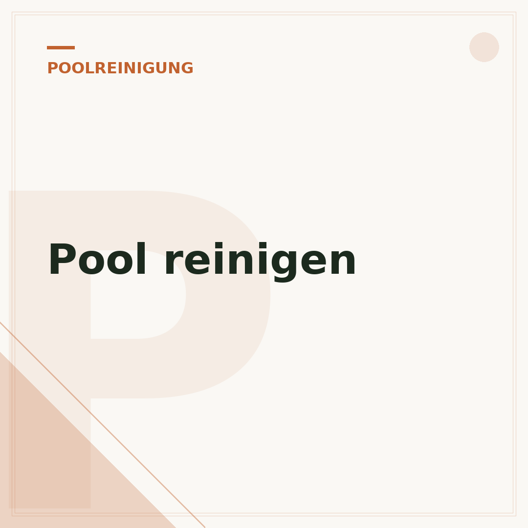 Pool reinigen