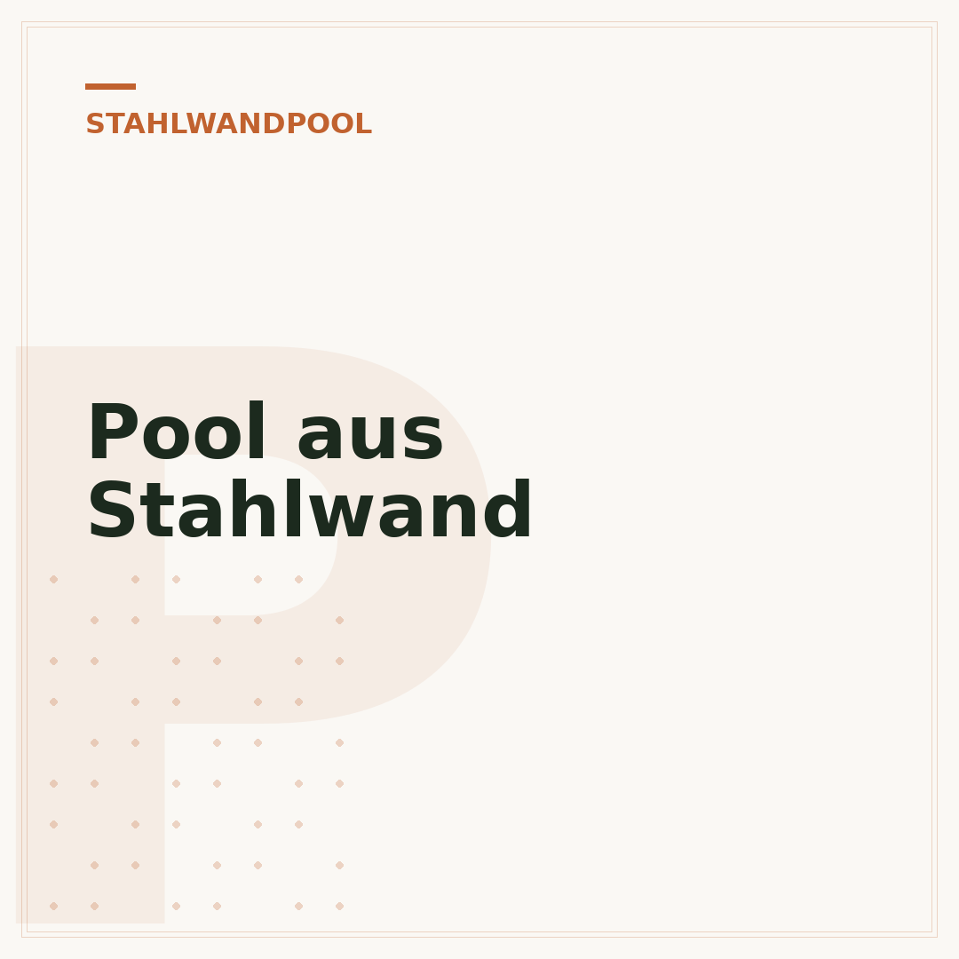 Pool aus Stahlwand