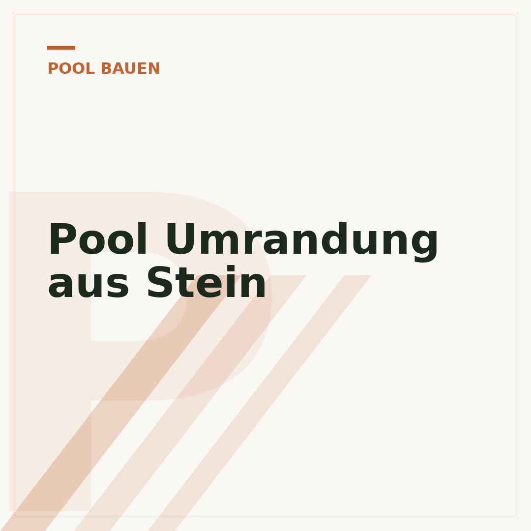Pool Umrandung aus Stein