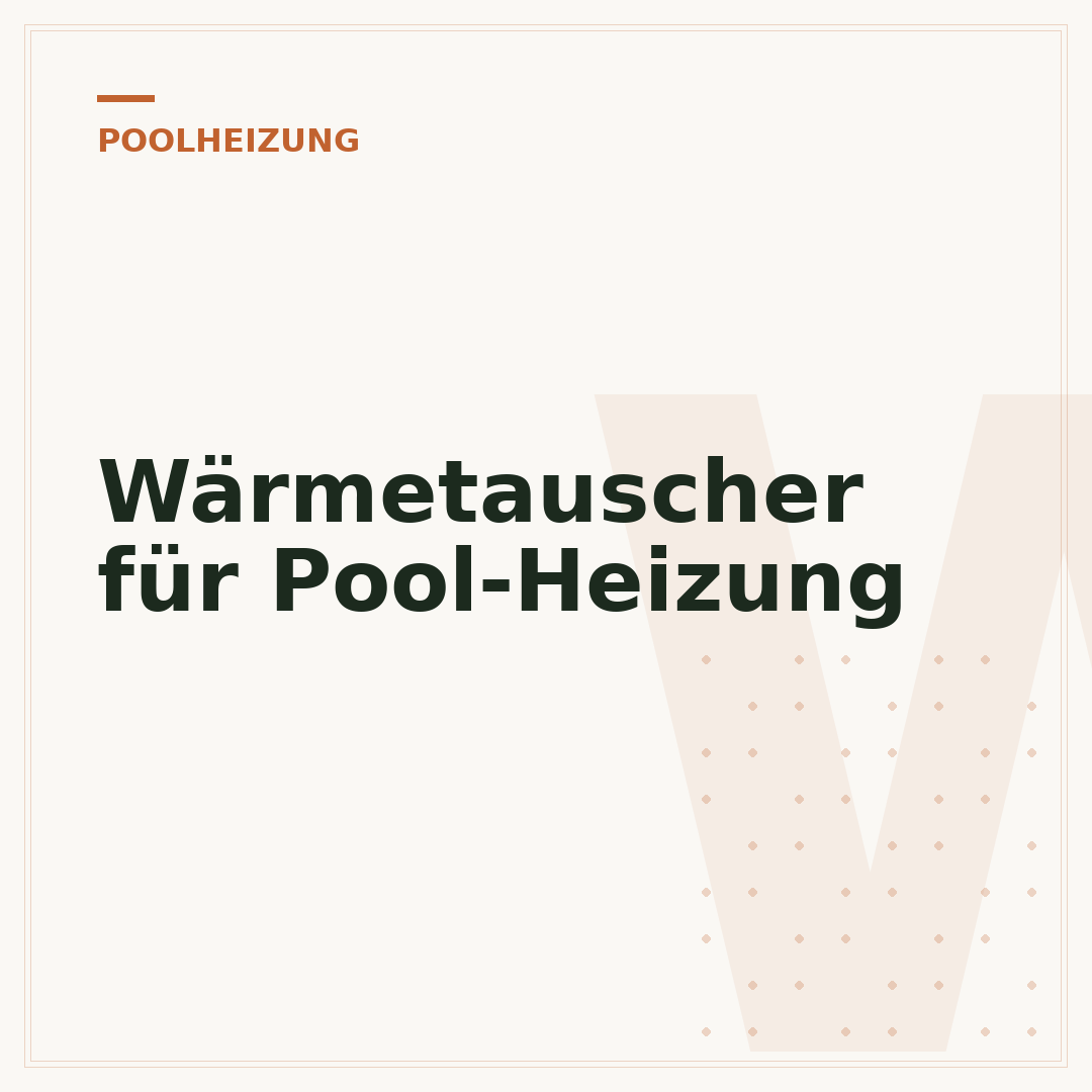 Wärmetauscher für Pool-Heizung