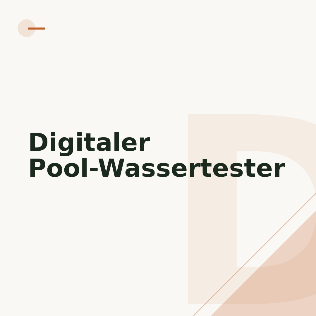Digitaler Pool-Wassertester