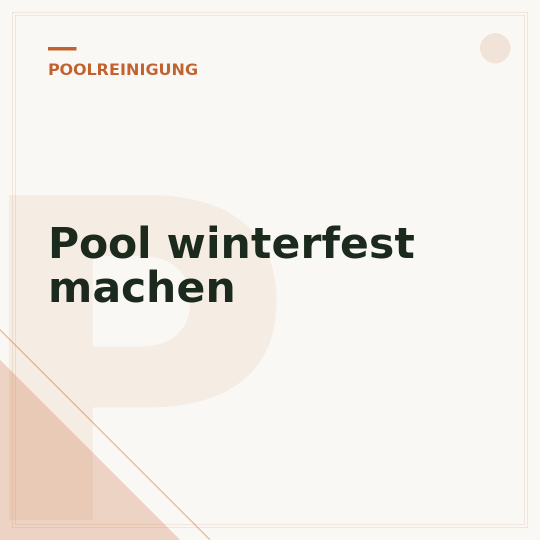 Pool winterfest machen