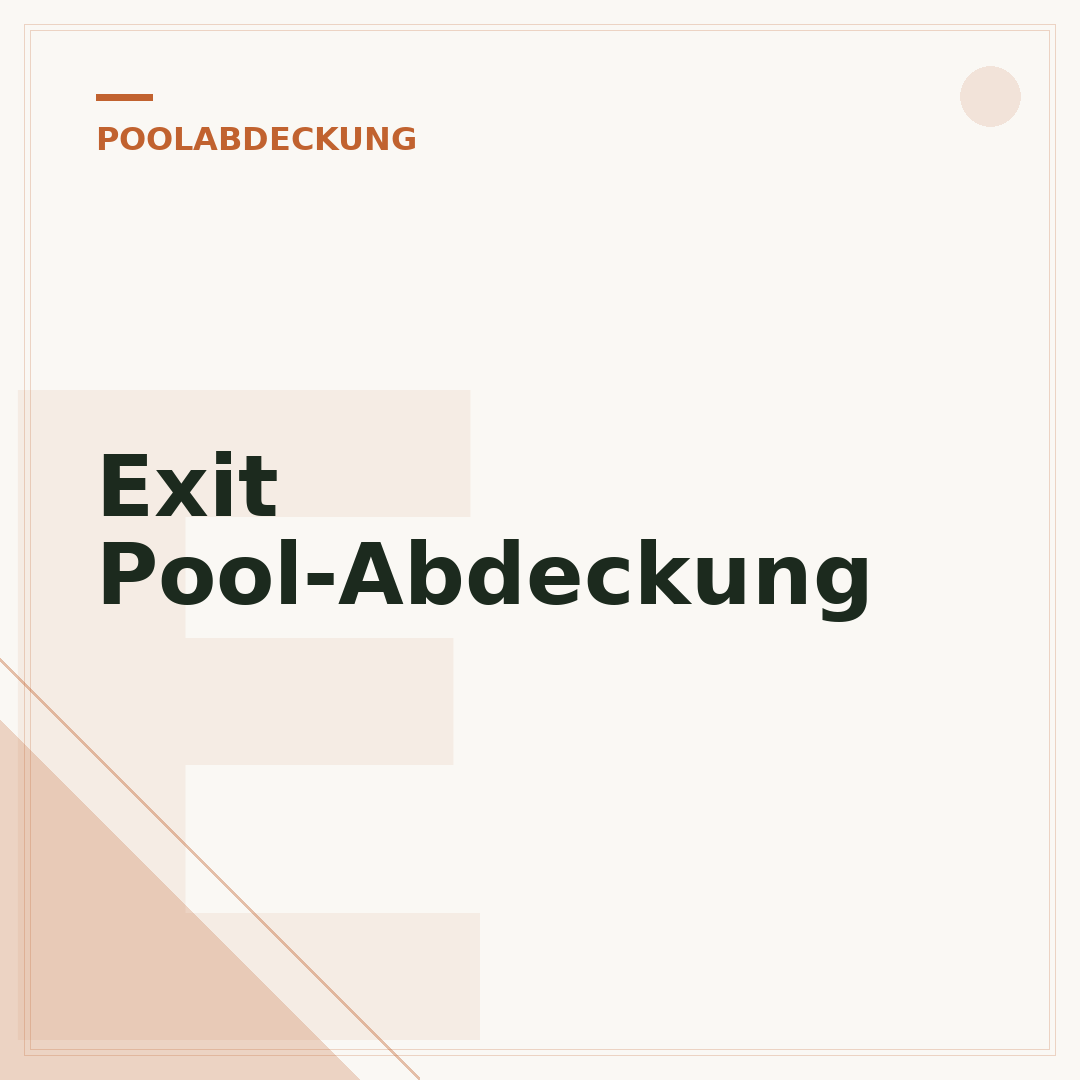 Exit Pool-Abdeckung
