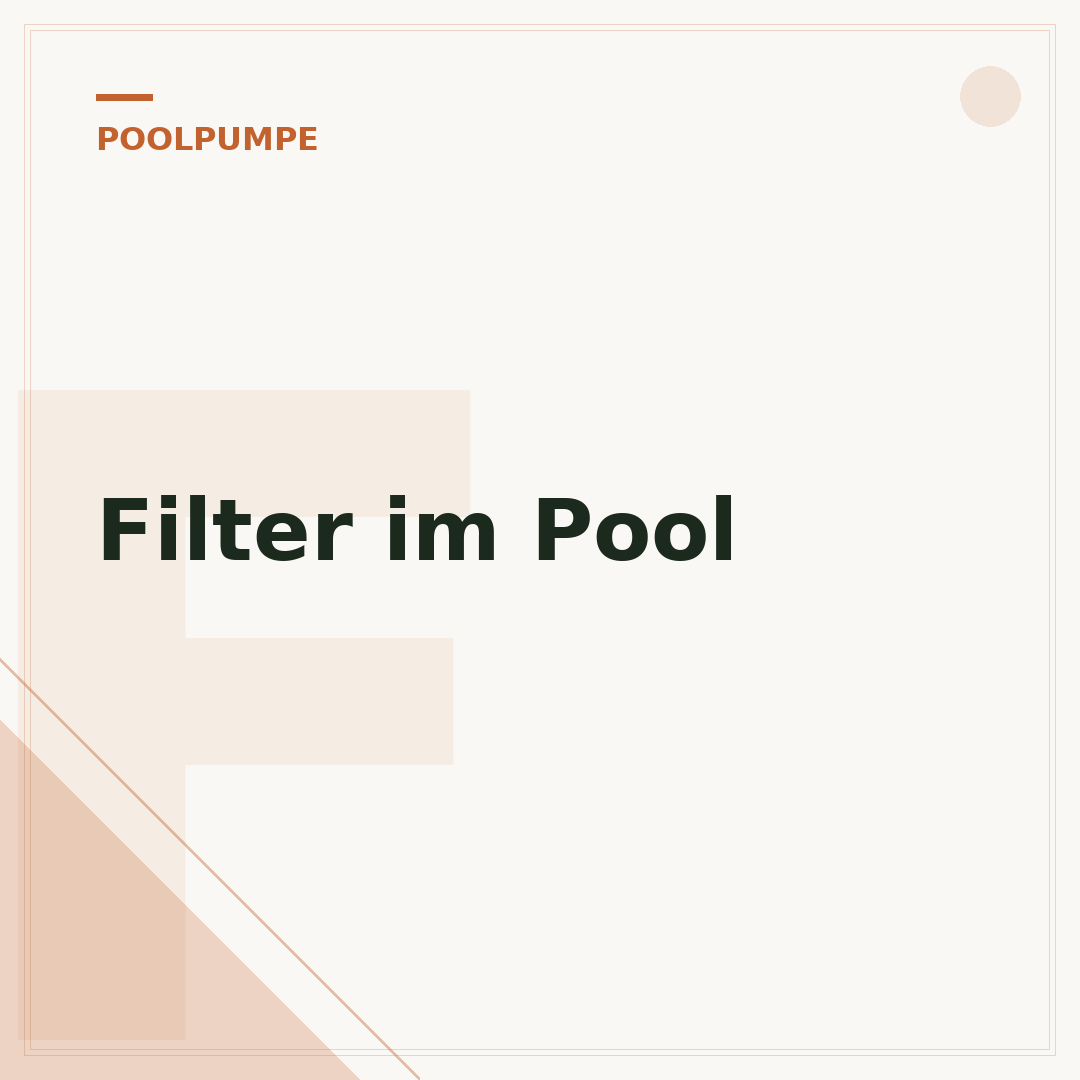 Filter im Pool