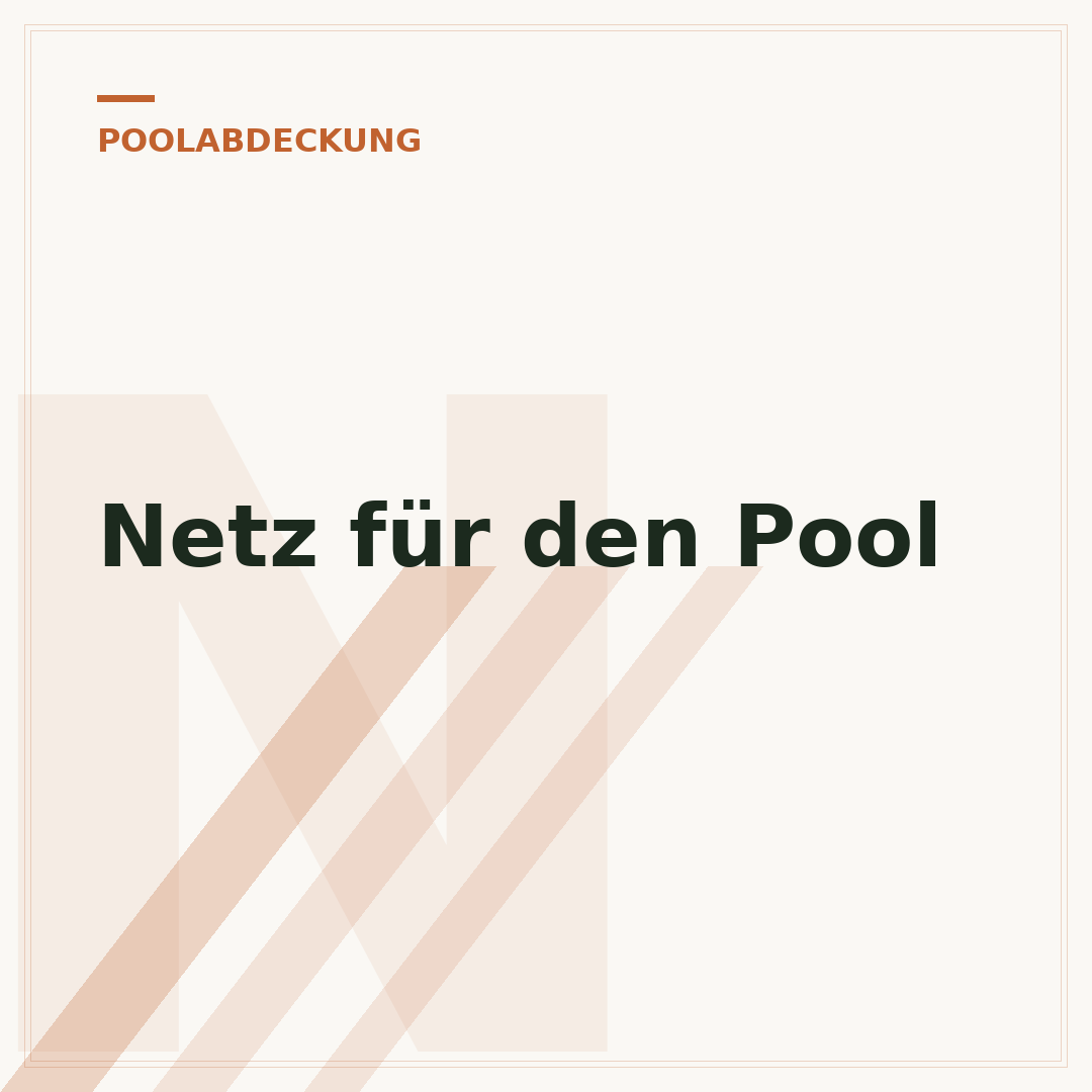 Netz für den Pool