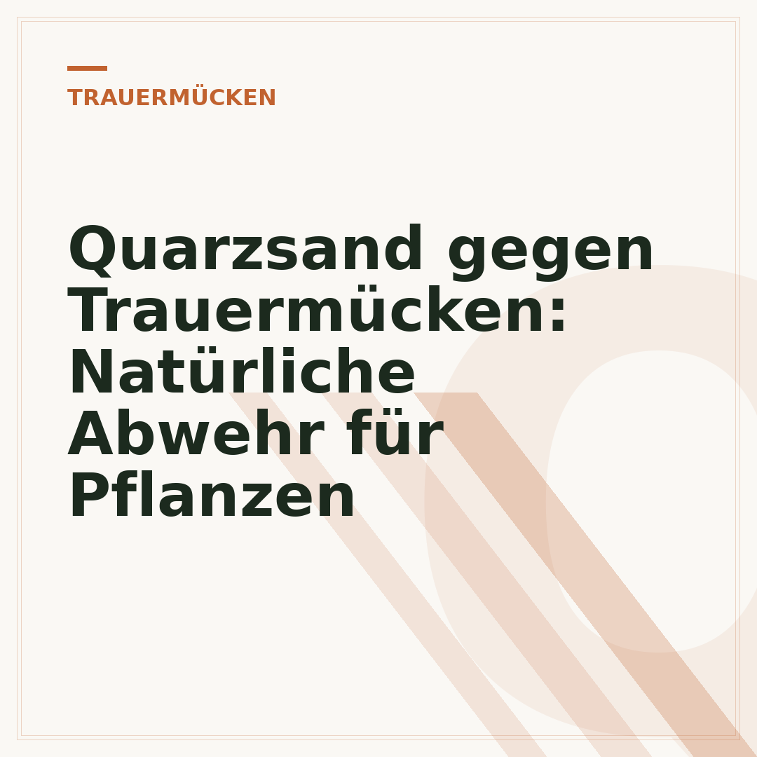 Quarzsand gegen Trauermücken: Natürliche Abwehr für Pflanzen