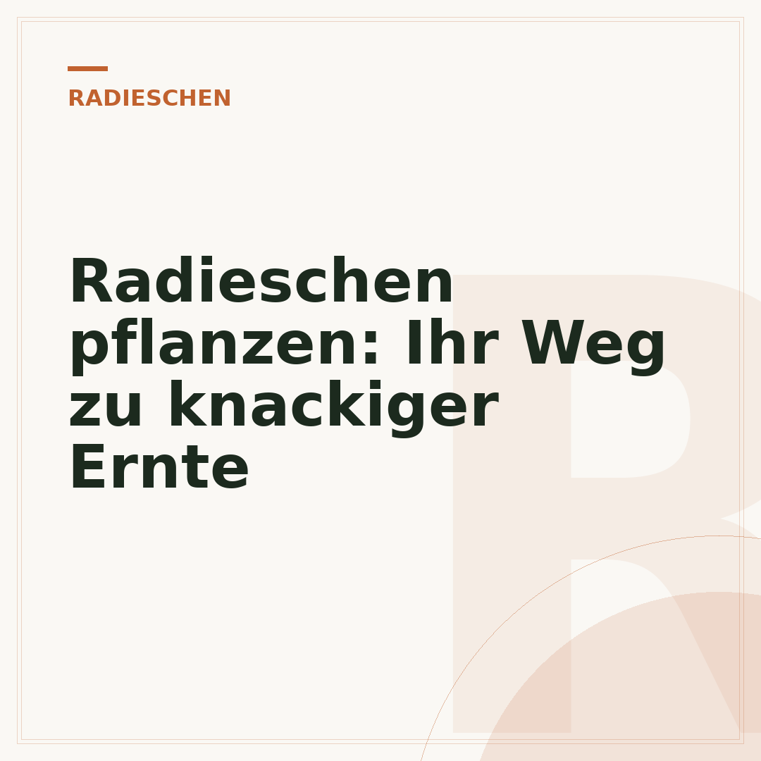 Radieschen pflanzen: Ihr Weg zu knackiger Ernte