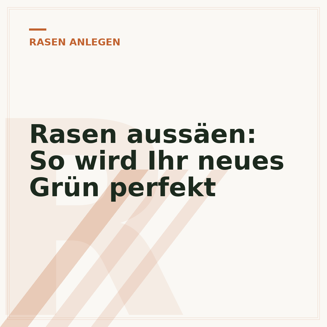 Rasen aussäen: So wird Ihr neues Grün perfekt