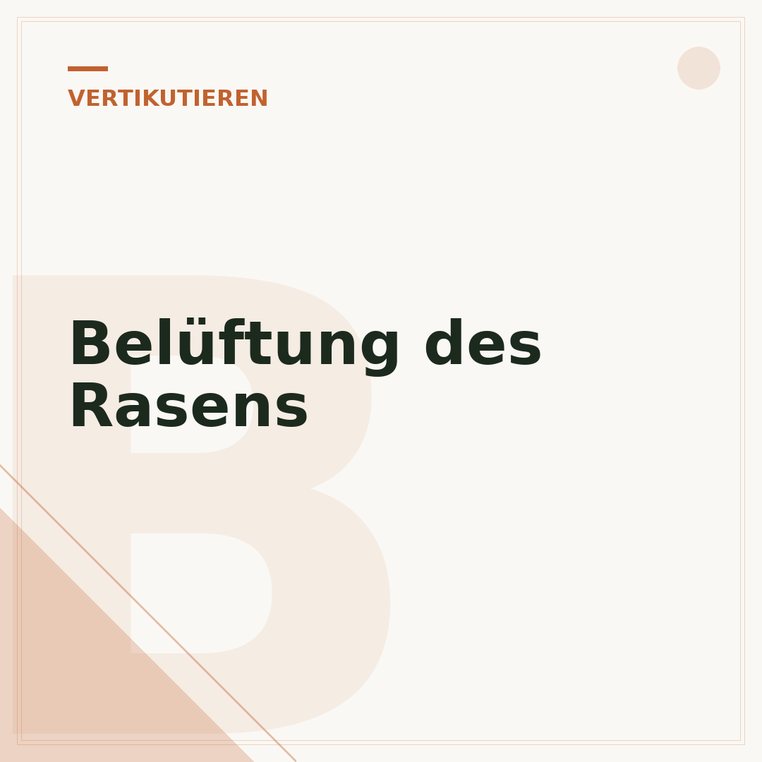 Belüftung des Rasens