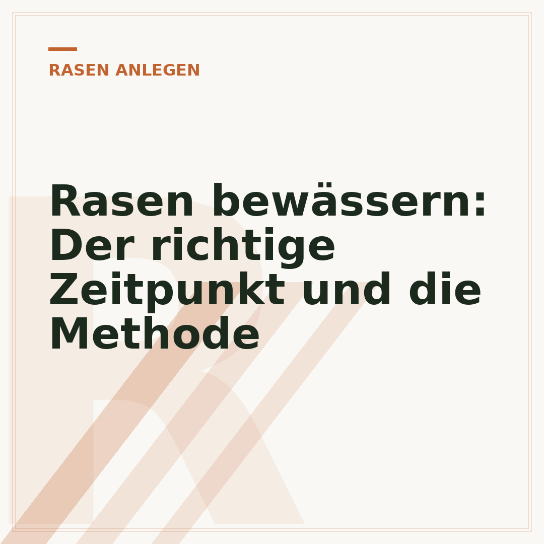 Rasen bewässern: Der richtige Zeitpunkt und die Methode