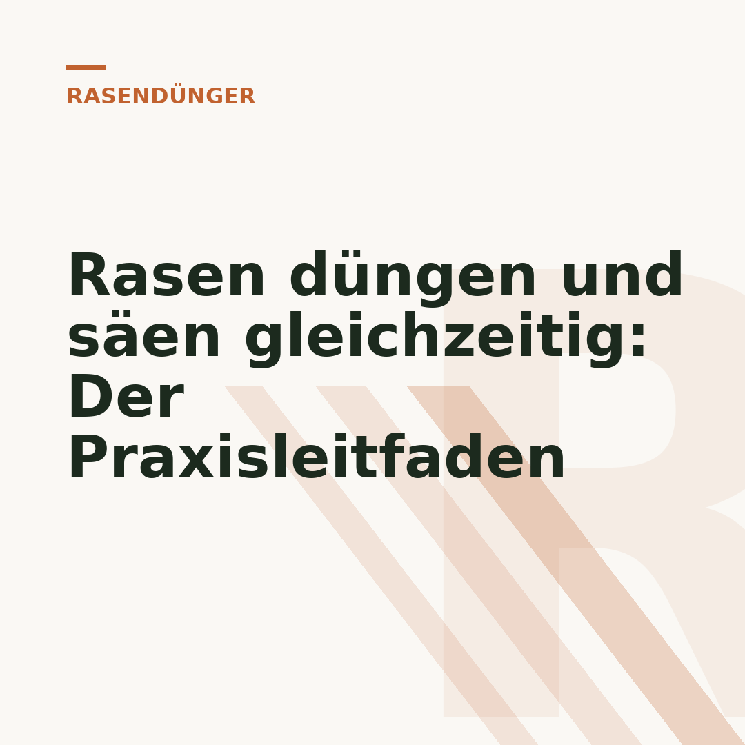 Rasen düngen und säen gleichzeitig: Der Praxisleitfaden