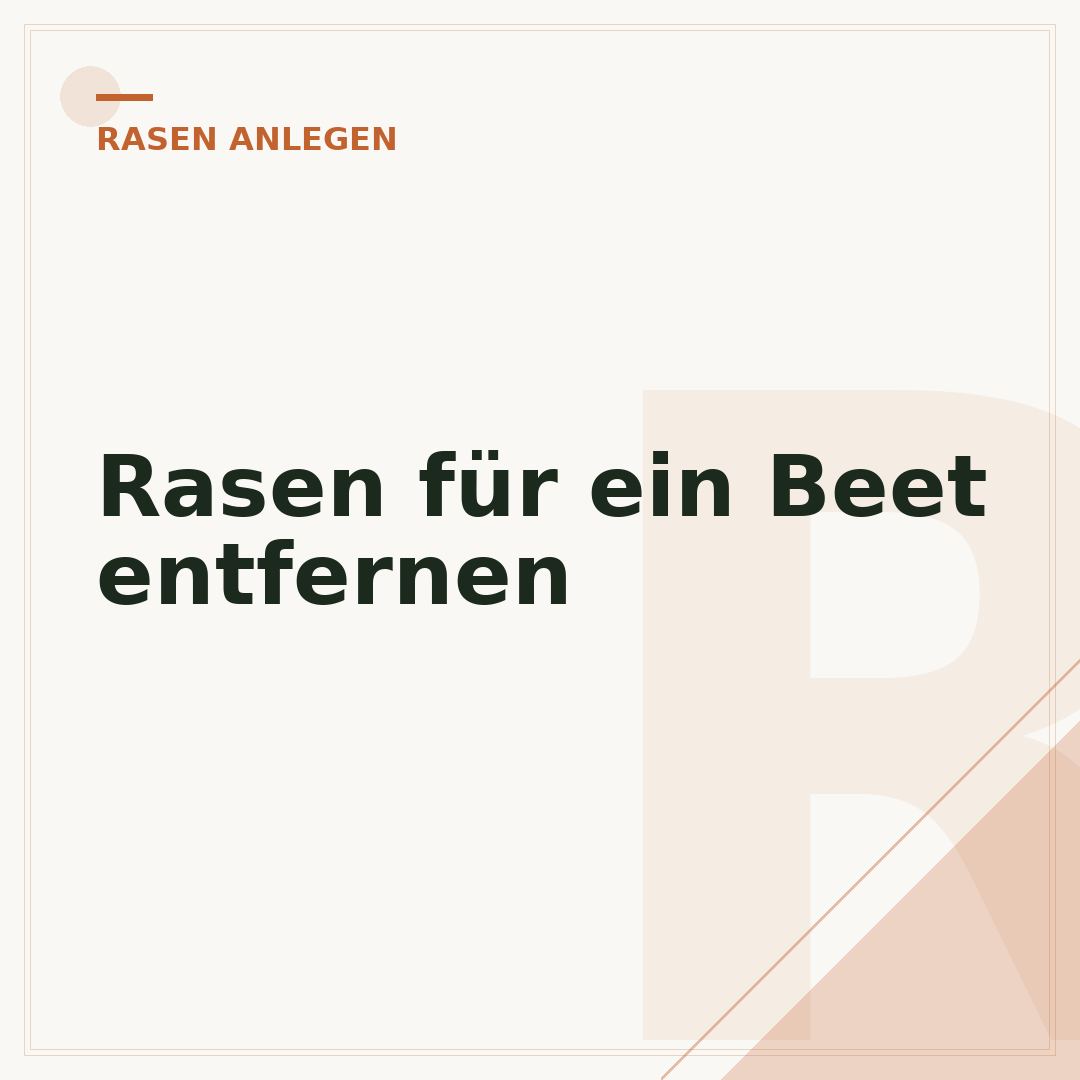 Rasen für ein Beet entfernen