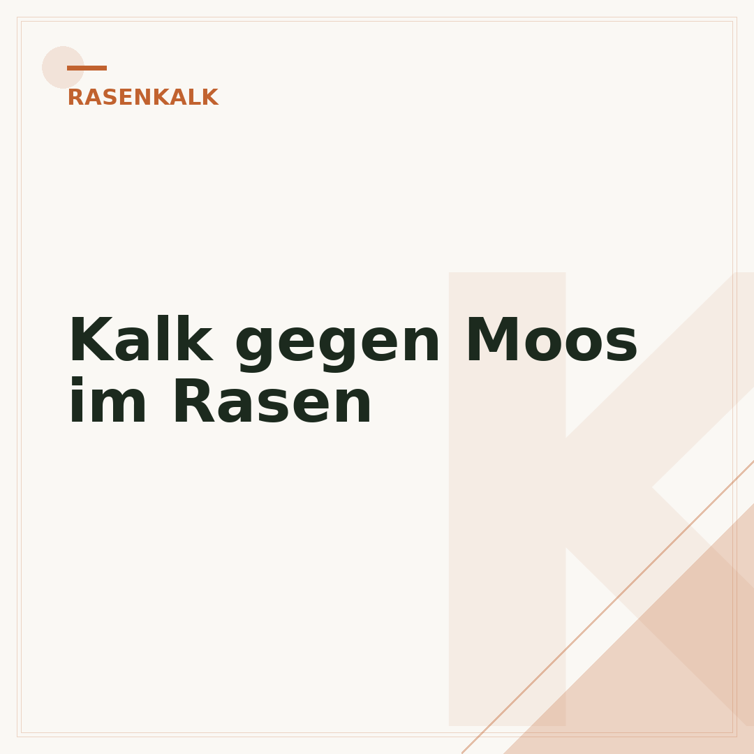 Kalk gegen Moos im Rasen