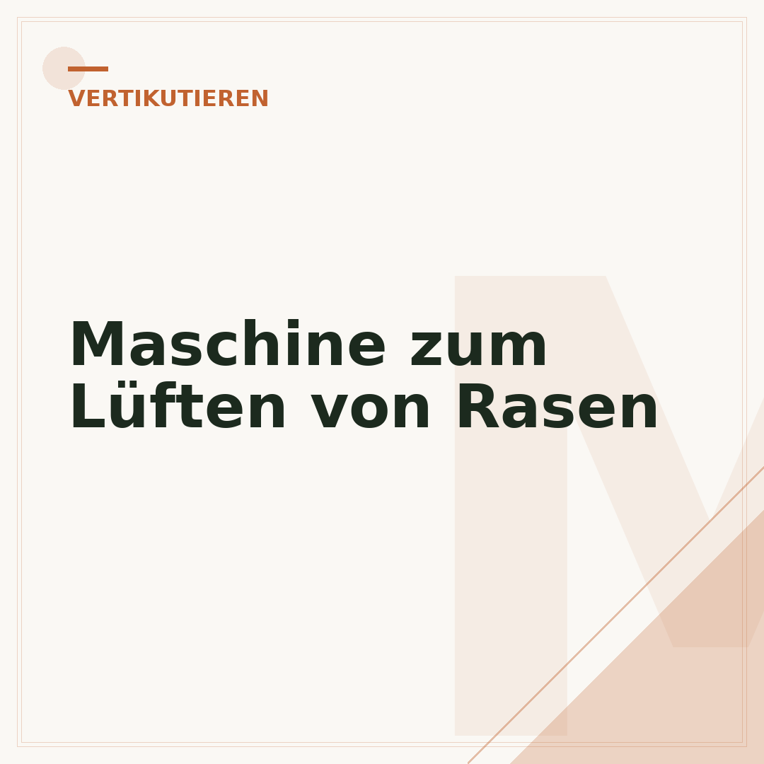 Maschine zum Lüften von Rasen