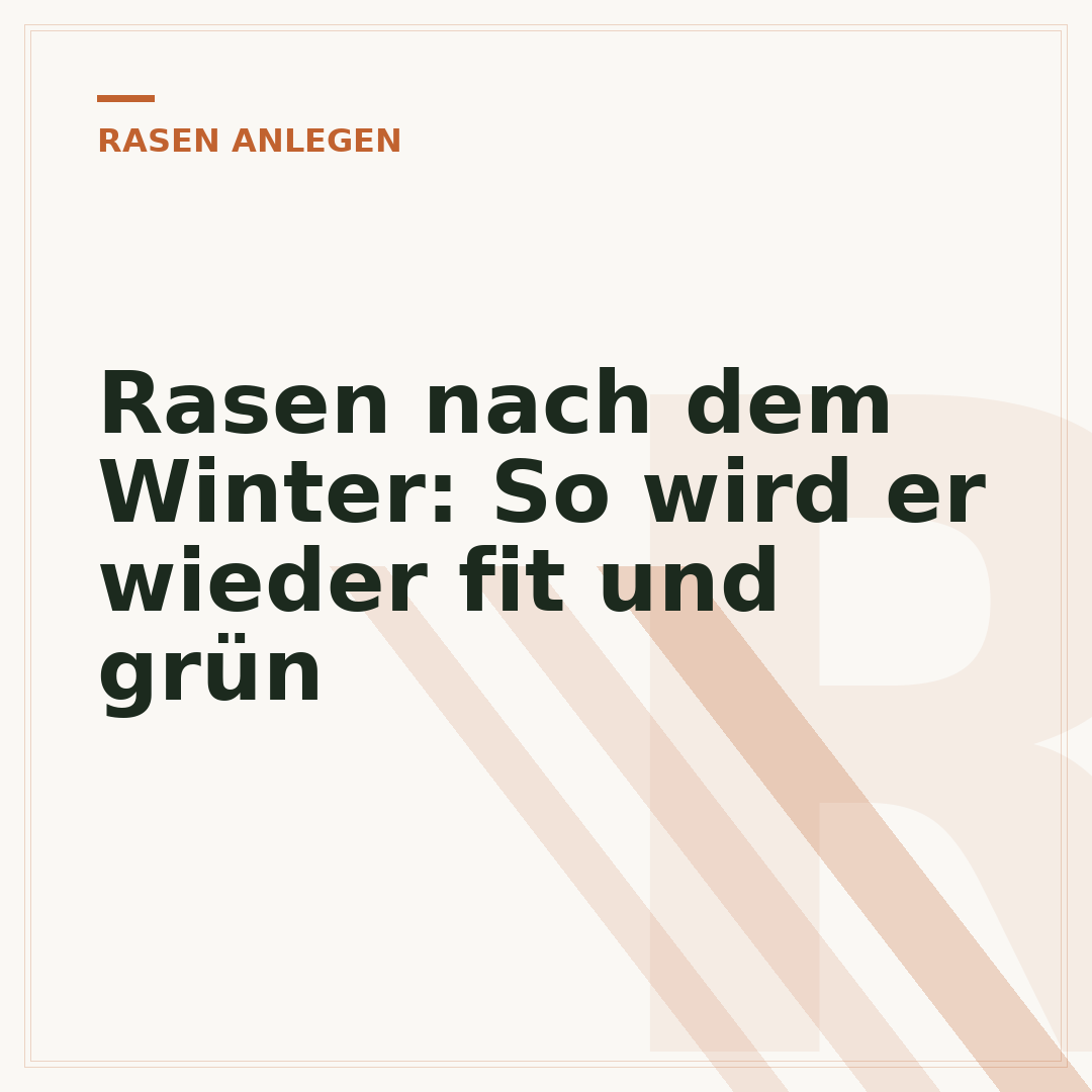 Rasen nach dem Winter: So wird er wieder fit und grün