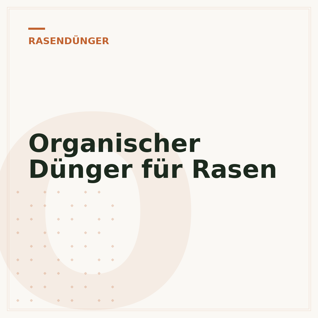 Organischer Dünger für Rasen