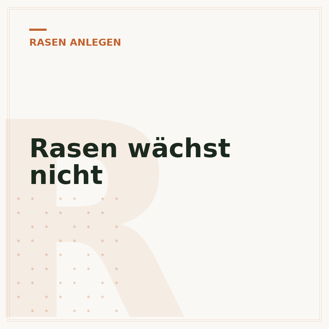 Rasen wächst nicht